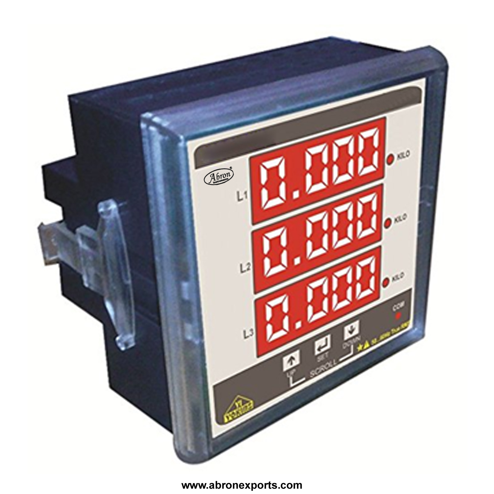 Power factor meter digital three phase 3 line ac abron AE-1325B3